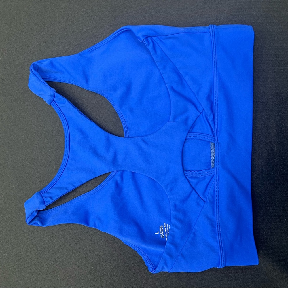 Blue Racerback Sports Bra - Picture 2 of 3